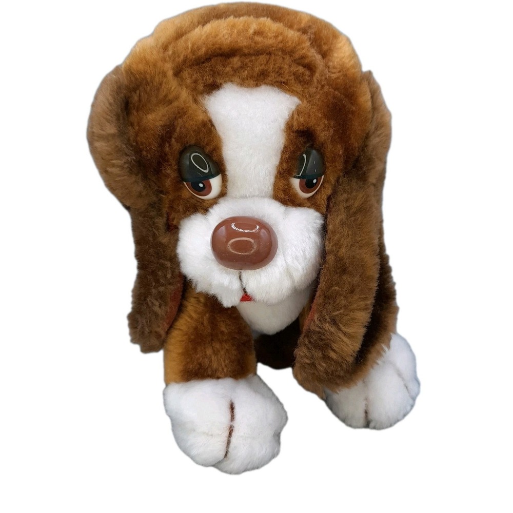 Vintage Russ Berrie Baxter Bashful Basset Dog Plush 7" Stuffed Toy